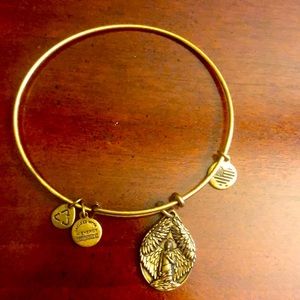Alex and Ani gold tone Guardian angel bracelet